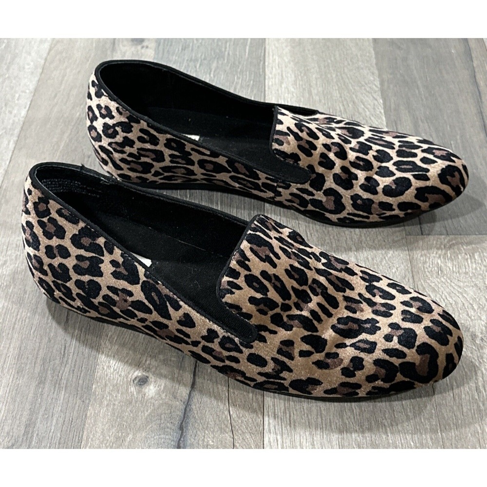 Caslon Women's Scarlet Slipper Loafers Size 8.5M Leopard Print with Black Soles